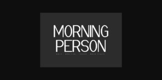 Morning Person Font Poster 1