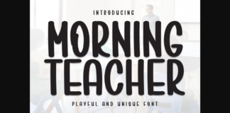 Morning Teacher Font Poster 1