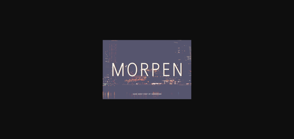 Morpen Font Poster 3