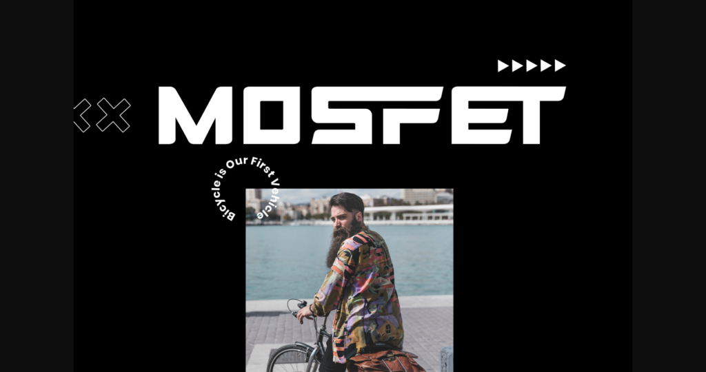 Mosfet Font Poster 3