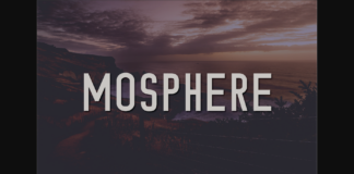 Mosphere Font Poster 1