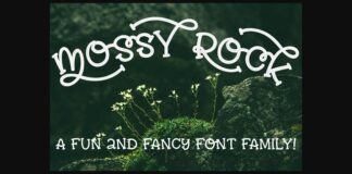 Mossy Rock Font Poster 1