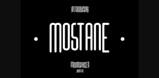 Mostane Font Poster 1