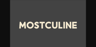 Mostculine Font Poster 1