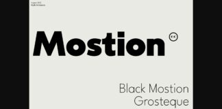 Mostion Font Poster 1