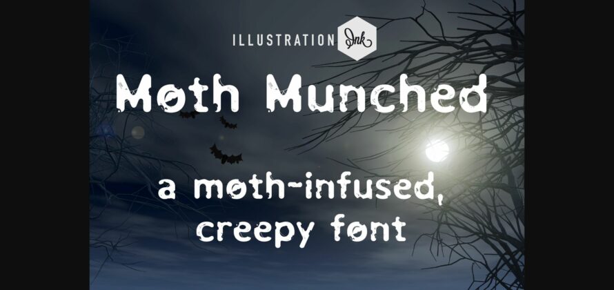Moth Munched Font Poster 1