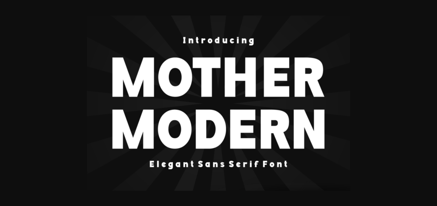 Mother Modern Font Poster 3