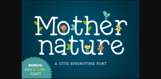 Mother Nature Font Poster 1