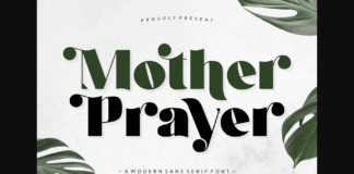 Mother Prayer Font Poster 1