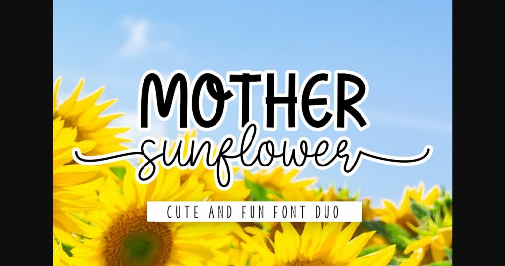 Mother Sunflower Font Poster 3