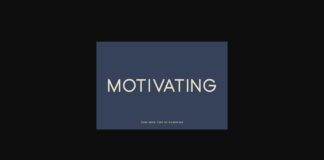 Motivating Font Poster 1