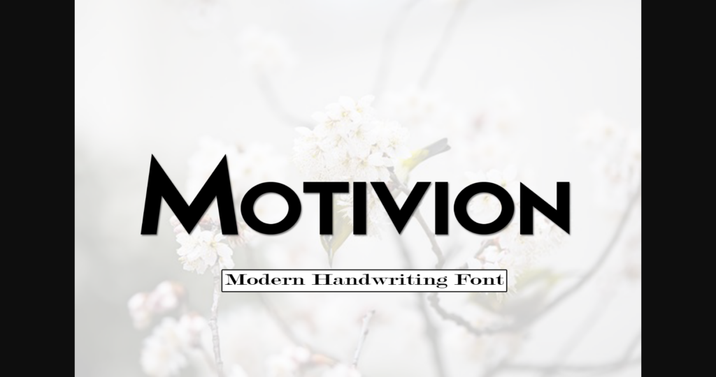 Motivion Font Poster 3