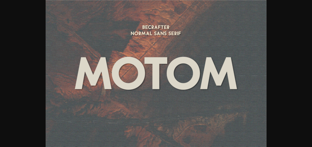 Motom Font Poster 1