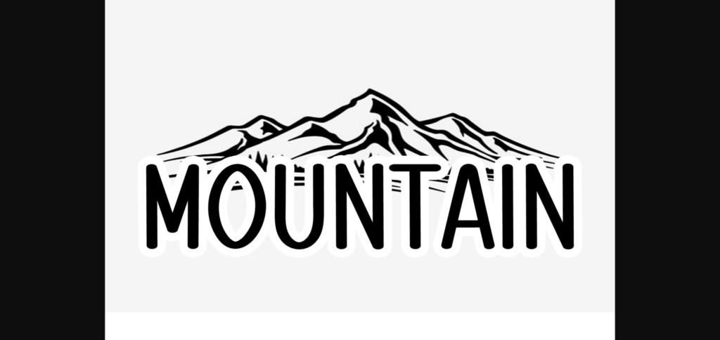 Mountain Font Poster 3