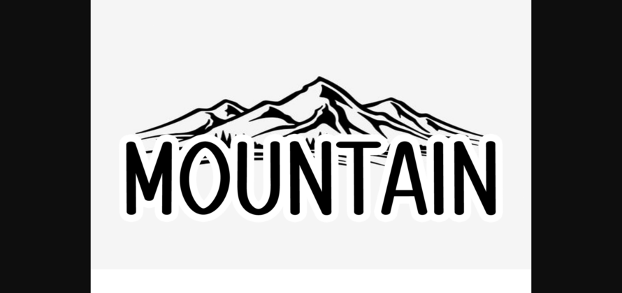 Mountain Font Poster 1