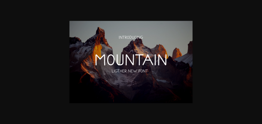 Mountain Font Poster 1