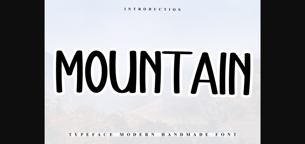 Mountain Font Poster 3