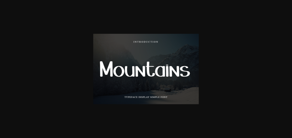 Mountains Font Poster 3