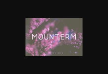 Mounterm Font Poster 1