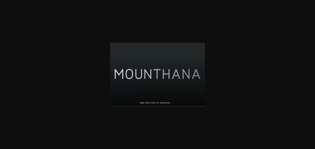Mounthana Font Poster 3