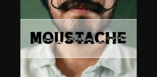 Moustache Font Poster 1