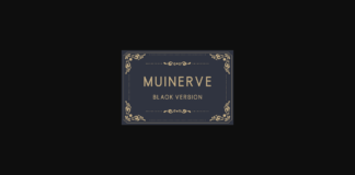 Muinerve Black Font Poster 1