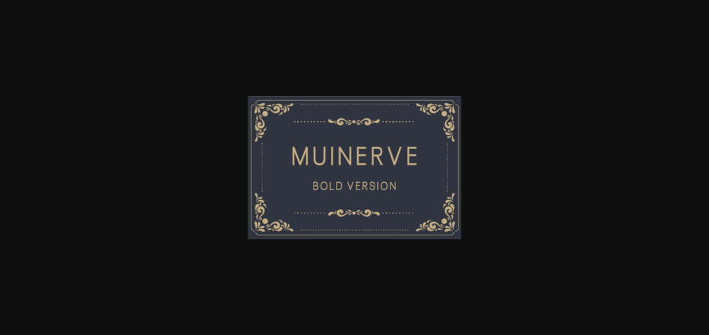 Muinerve Bold Font Poster 3