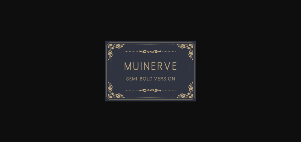 Muinerve Semi-Bold Font Poster 3