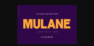 Mulane Font Poster 1