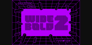 MultiType Lines Wide Bold 2 Font Poster 1