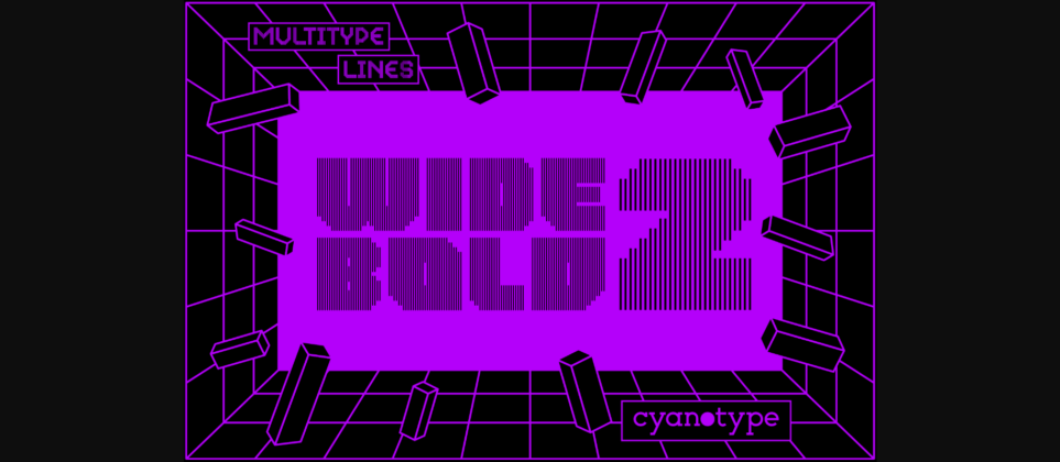 MultiType Lines Wide Bold 2 Font Poster 1