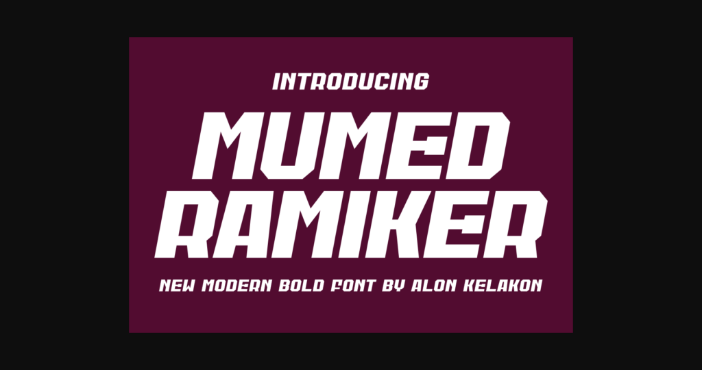 Mumed Ramiker Font Poster 1