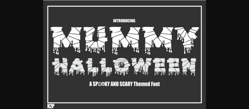 Mummy Halloween Font Poster 3