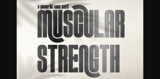 Muscular Strength Font Poster 1