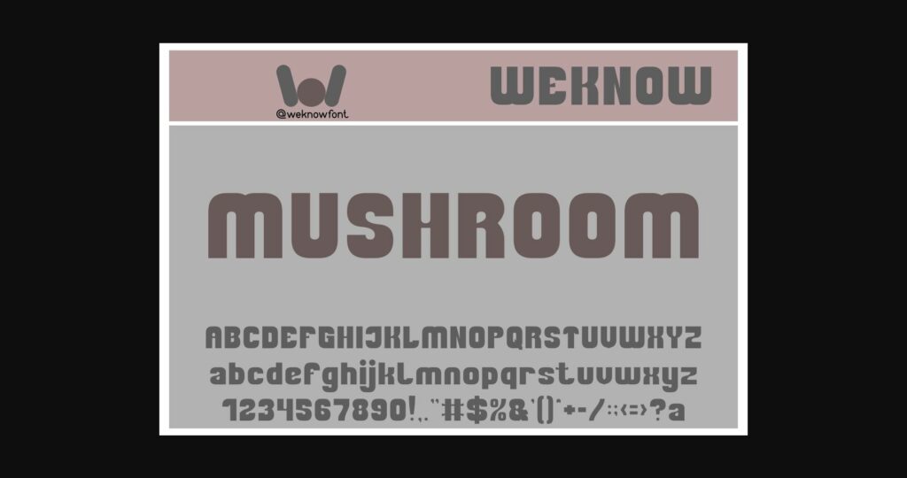 Mushroom Font Poster 1