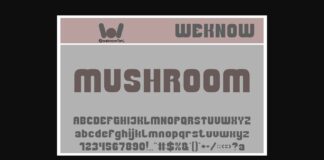 Mushroom Font Poster 1