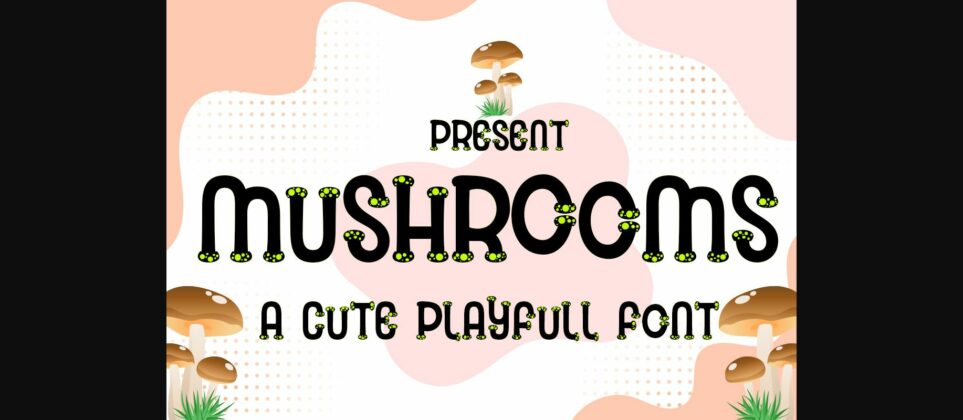 Mushrooms Font Poster 3