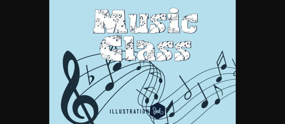 Music Class Font Poster 1