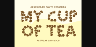 My Cut of Tea Font Poster 1