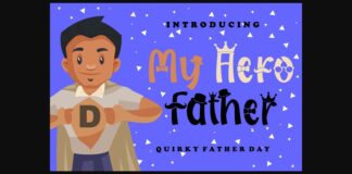 My Hero Father Font Poster 1