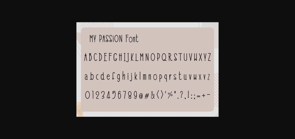 My Passion Font Poster 9