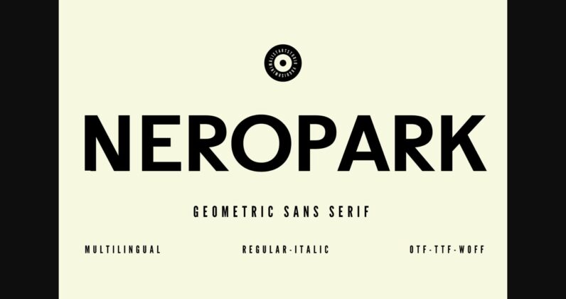 Neropark Font Poster 3