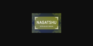 Nagatshu Extra Black Font Poster 1