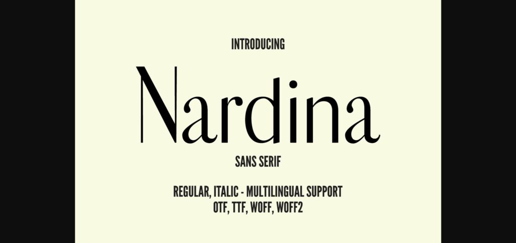 Nardina Font Poster 1