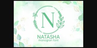 Nathasa Monogram Font Poster 1