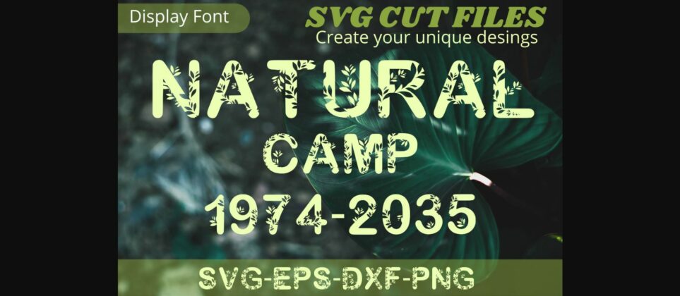 Natural Camp Font Poster 1