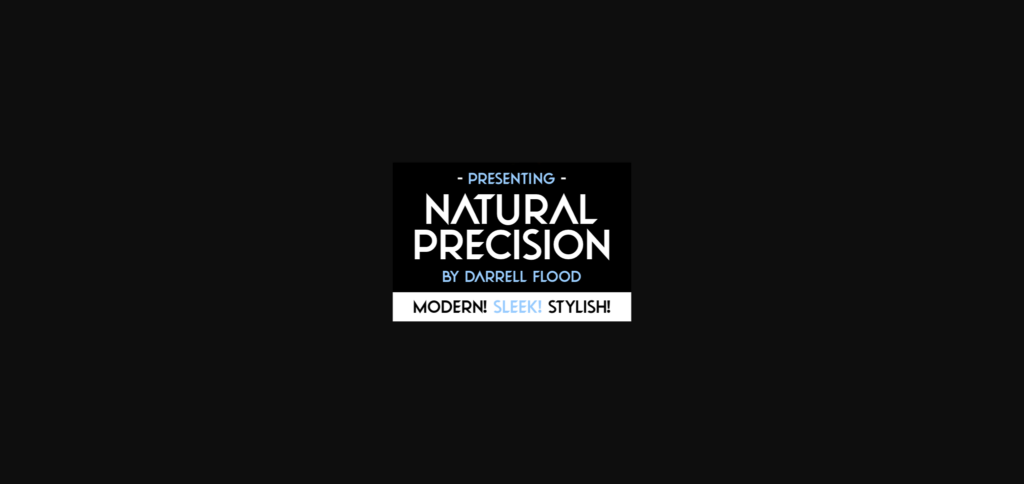 Natural Precision Font Poster 1