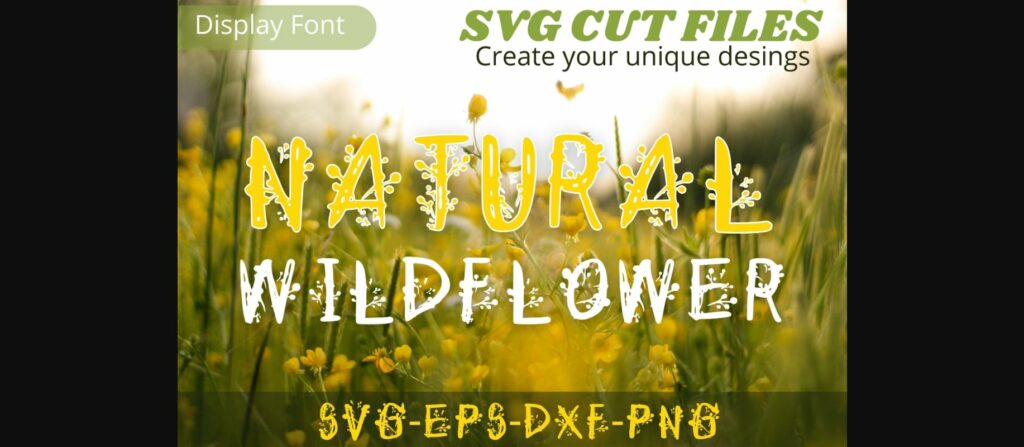 Natural Wildflower Font Poster 3