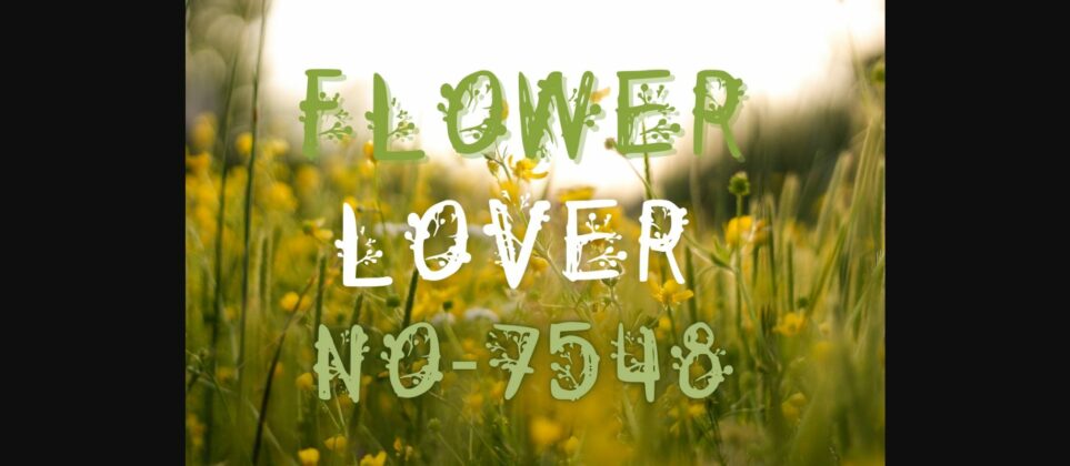 Natural Wildflower Font Poster 4