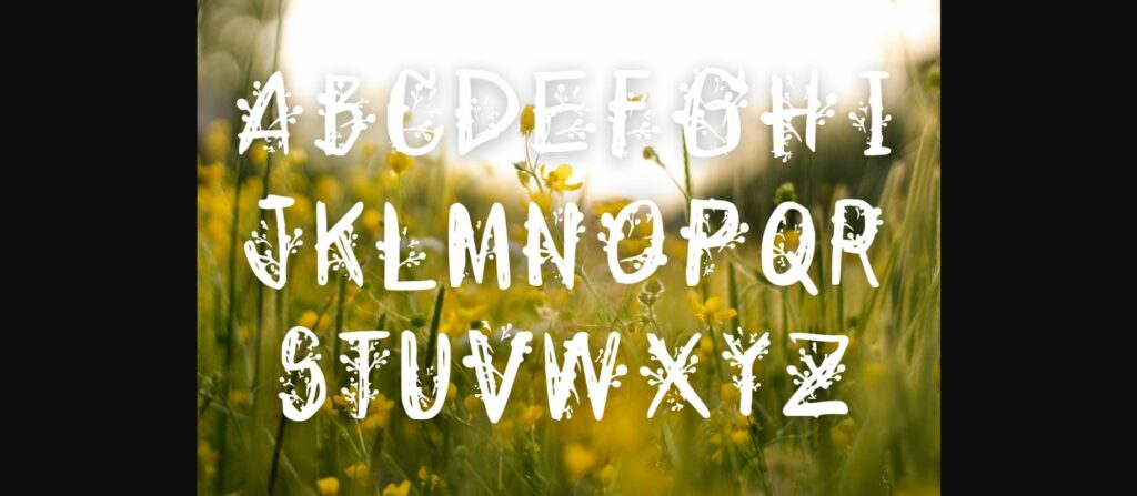 Natural Wildflower Font Poster 5